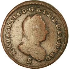 Moeda, ESTADOS ITALIANOS, MILAN, Maria Theresa, Soldo, 1777, Milan, VF(20-25)