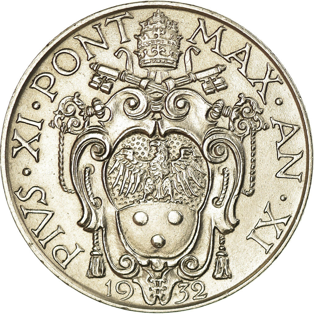 Coin, VATICAN CITY, NAPLES, Pius XI, Lira, 1832, Naples, AU(55-58), Nickel, KM:5