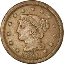 Monnaie, États-Unis, Braided Hair Cent, Cent, 1850, U.S. Mint, Philadelphie