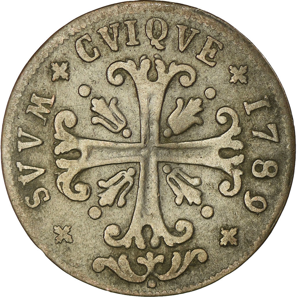 Coin, SWISS CANTONS, NEUCHATEL, 1/2 Batzen, 1789, Neuenburg, VF(30-35), Billon