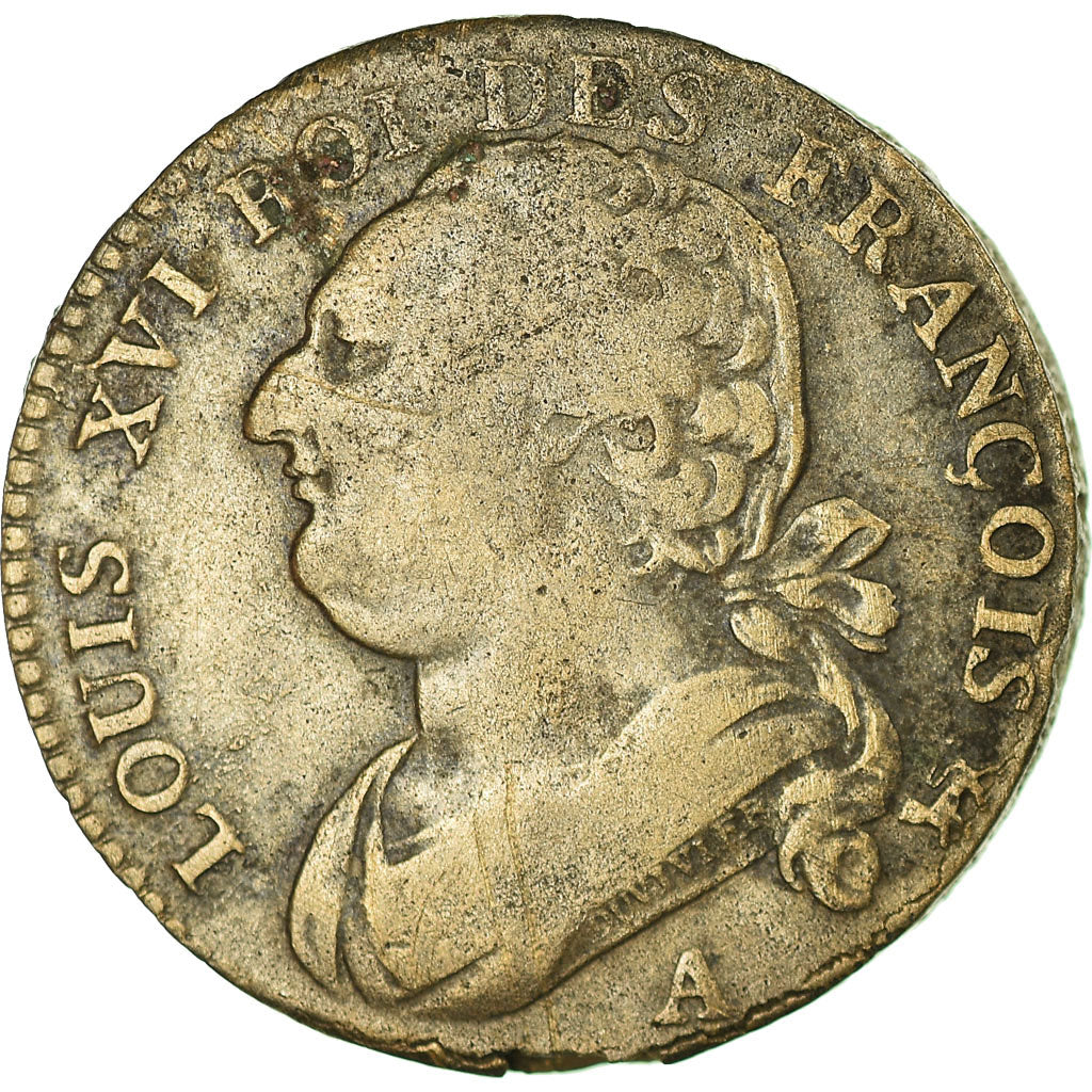 Munten, Frankrijk, 12 deniers françois, 12 Deniers, 1792, Paris, FR+, Bronze