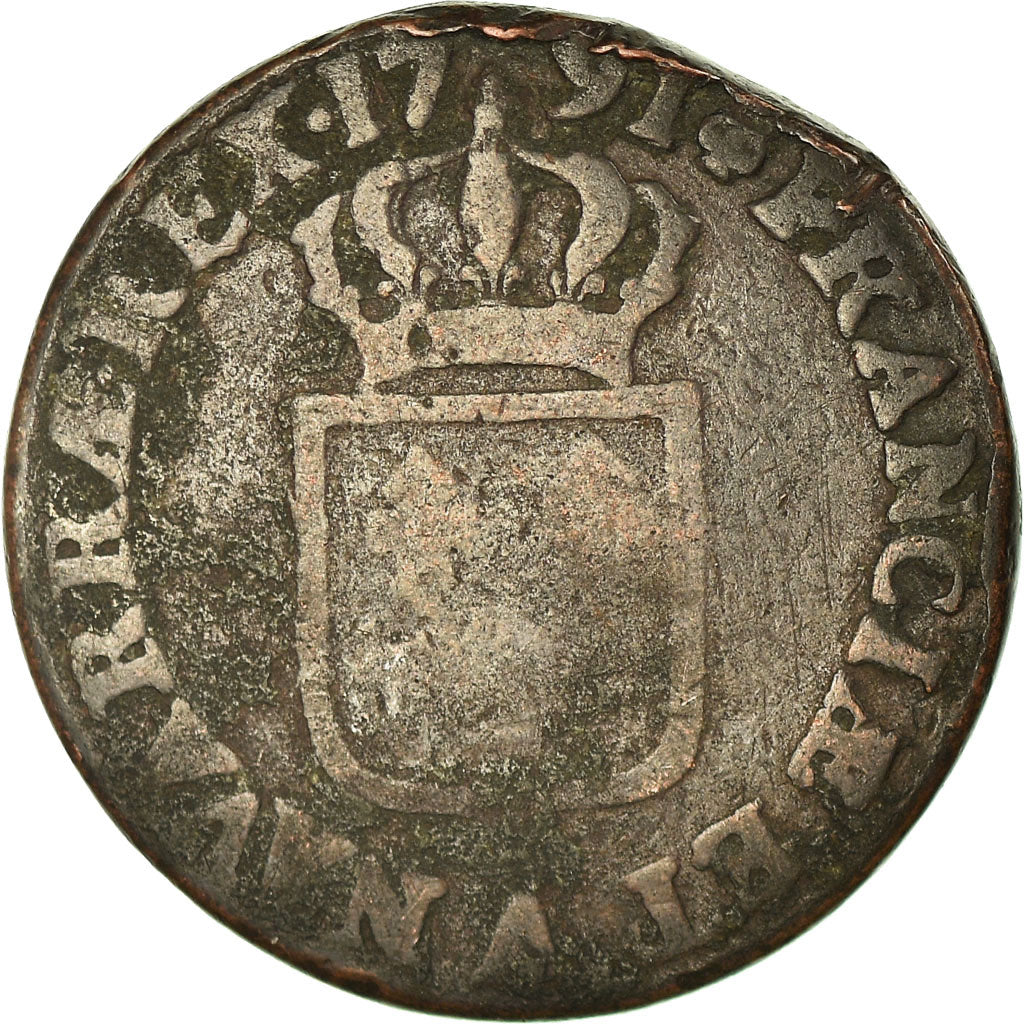 Monnaie, France, Louis XVI, Sol ou sou, Sol, 1791, Paris, B+, Cuivre