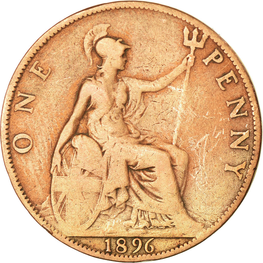 Coin, Great Britain, Victoria, Penny, 1896, VF(30-35), Bronze, KM:790