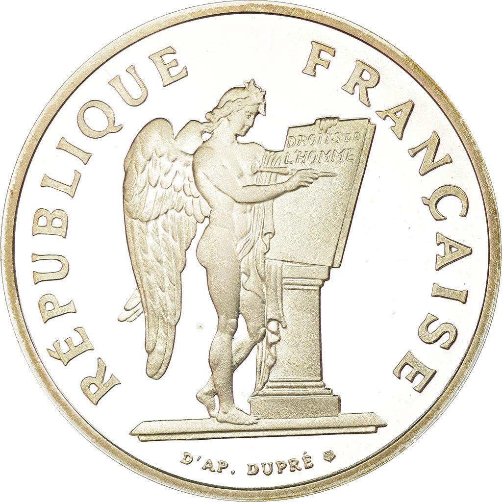Coin, France, Droits de l'Homme, 100 Francs, 1989, BE, MS(65-70), Silver