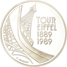 Coin, France, Tour Eiffel, 5 Francs, 1989, Paris, BE, MS(65-70), Silver, KM:968a