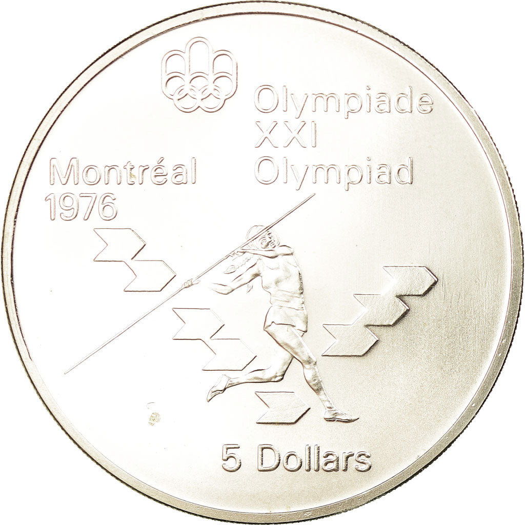 Coin, Canada, Elizabeth II, 5 Dollars, 1975, Royal Canadian Mint, Ottawa
