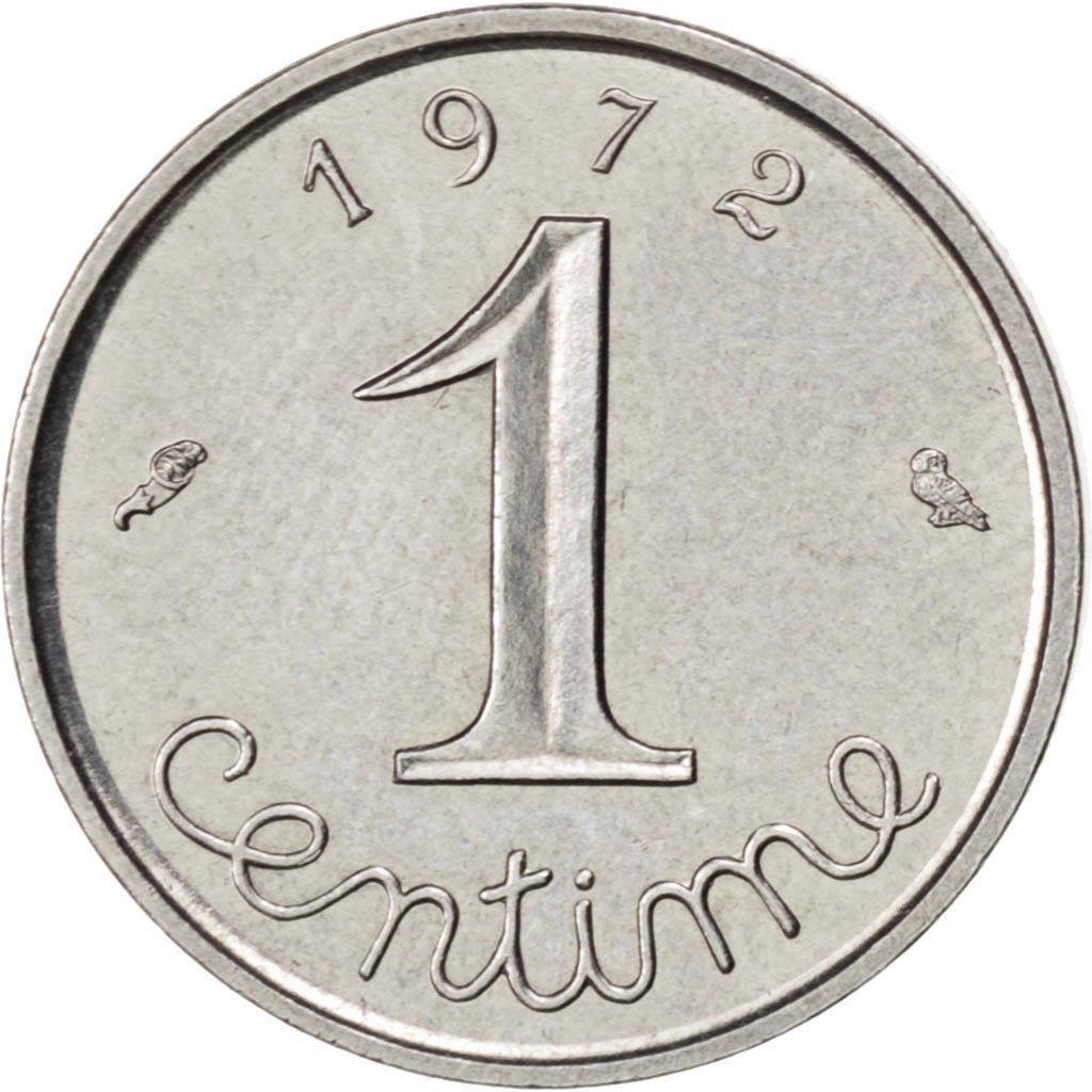 Vème République, 1 Centime Epi 1972, KM 928