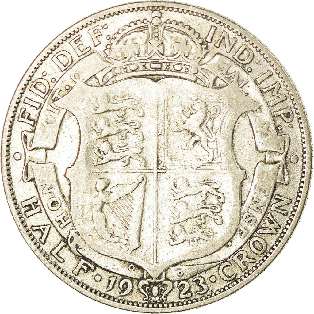 Coin, Great Britain, George V, 1/2 Crown, 1923, VF(30-35), Silver, KM:818.2