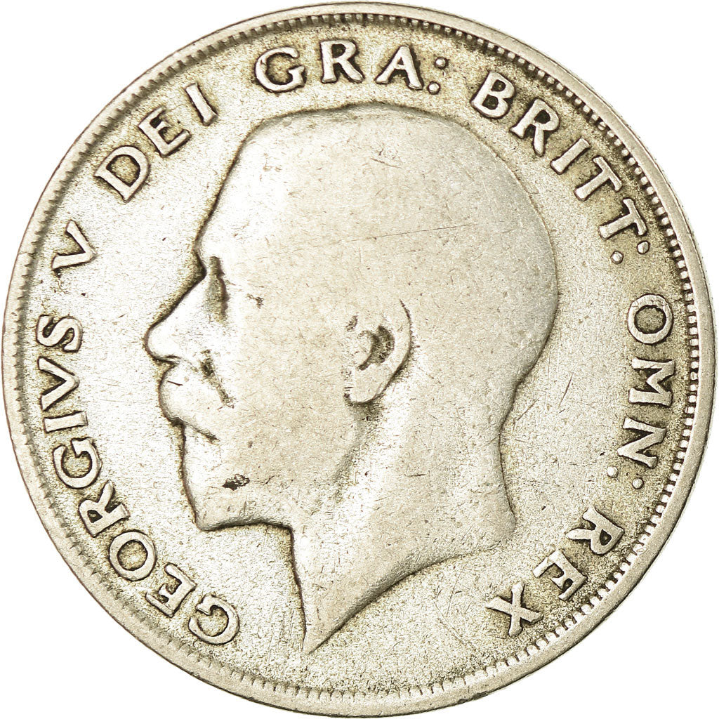 Coin, Great Britain, George V, 1/2 Crown, 1921, VF(30-35), Silver, KM:818.1a