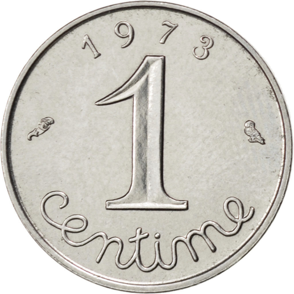 FRANCE, Épi, Centime, 1973, Paris, KM #928, MS(60-62), Stainless Steel, 15, ...