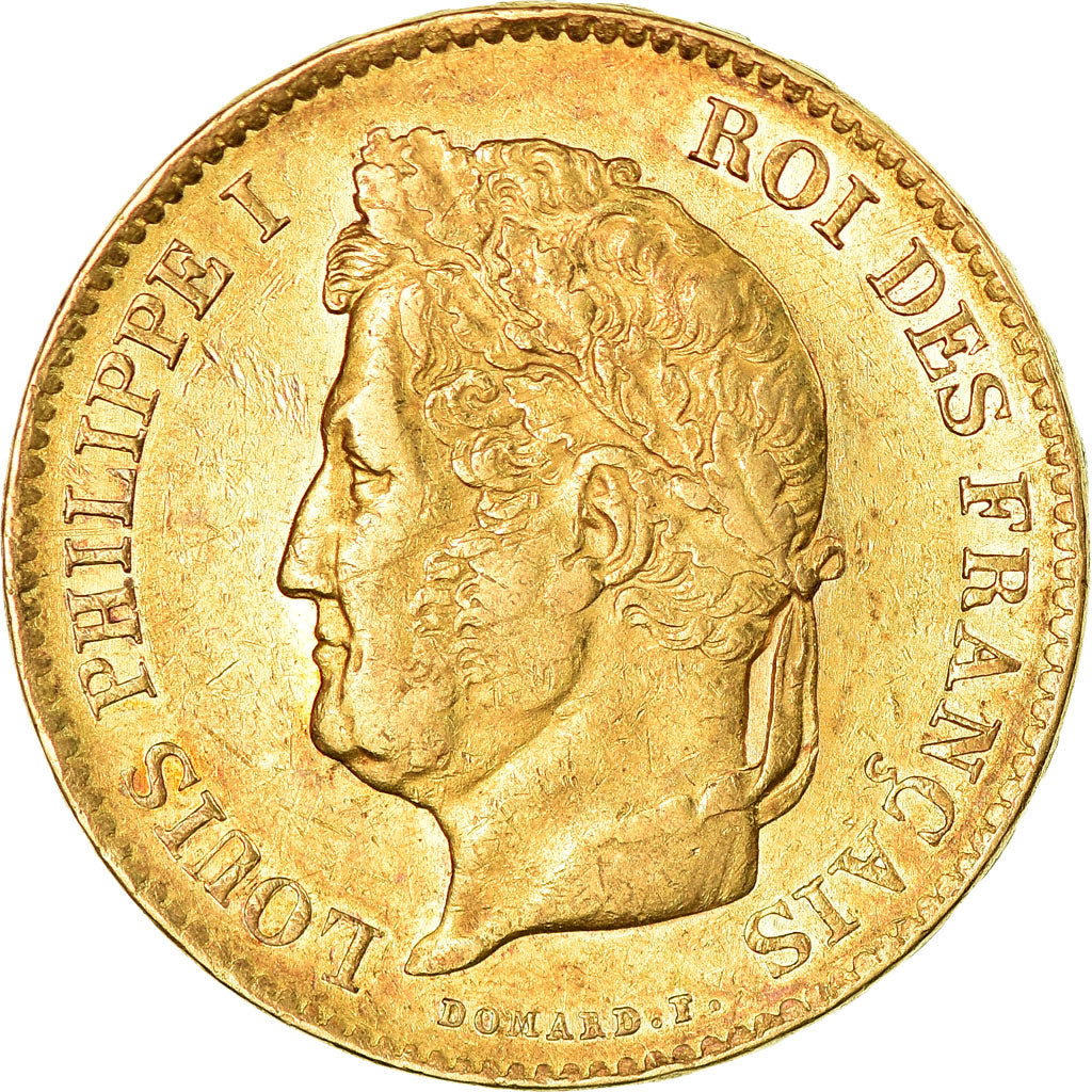 Moeda, França, Louis-Philippe, 40 Francs, 1834, Paris, AU(50-53), Dourado