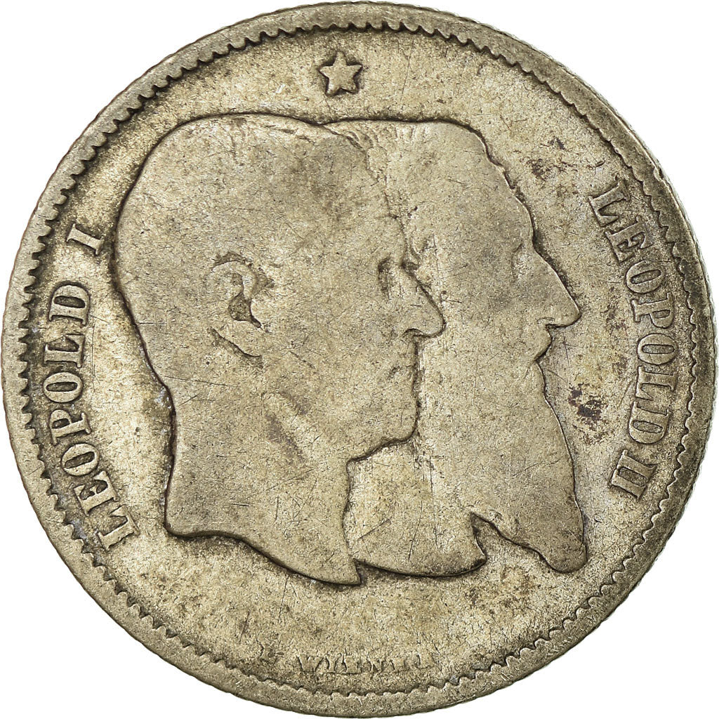 Coin, Belgium, Leopold II, Franc, 1880, VG(8-10), Silver, KM:38