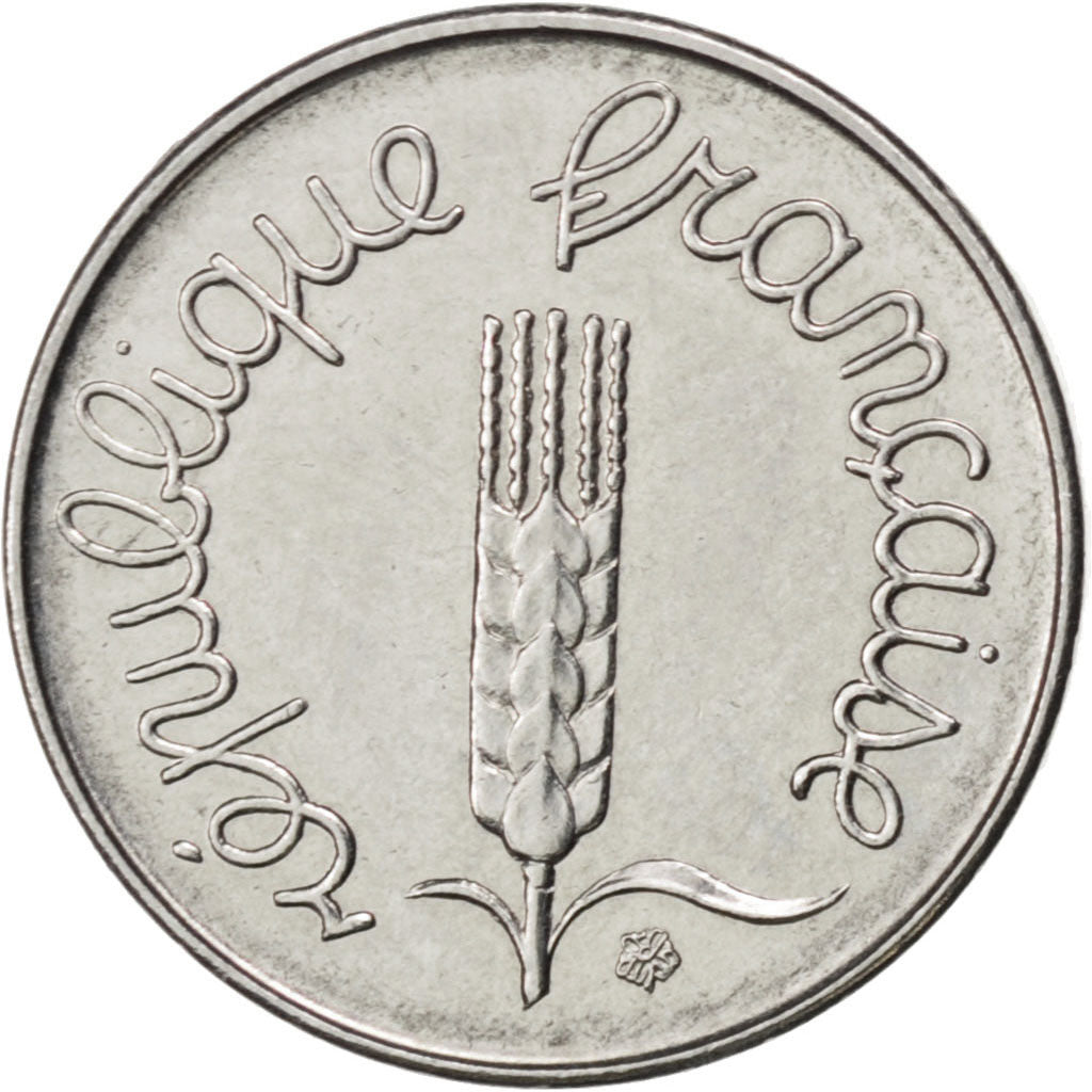 FRANCE, Épi, Centime, 1975, Paris, KM #928, AU(55-58), Stainless Steel, 15, ...