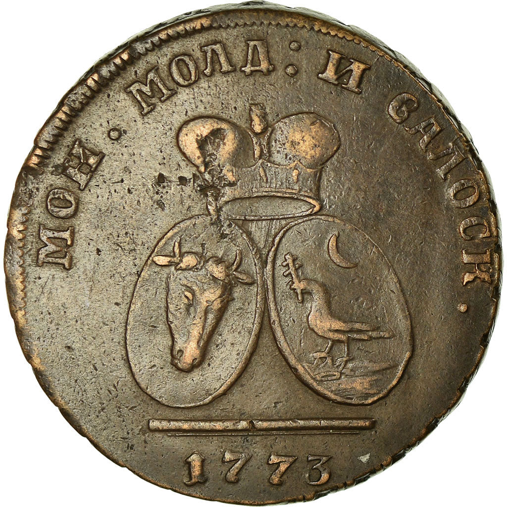 Monnaie, MOLDAVIA & WALLACHEA, 2 Para 3 Kopeck, 1773, TTB+, Bronze, KM:3