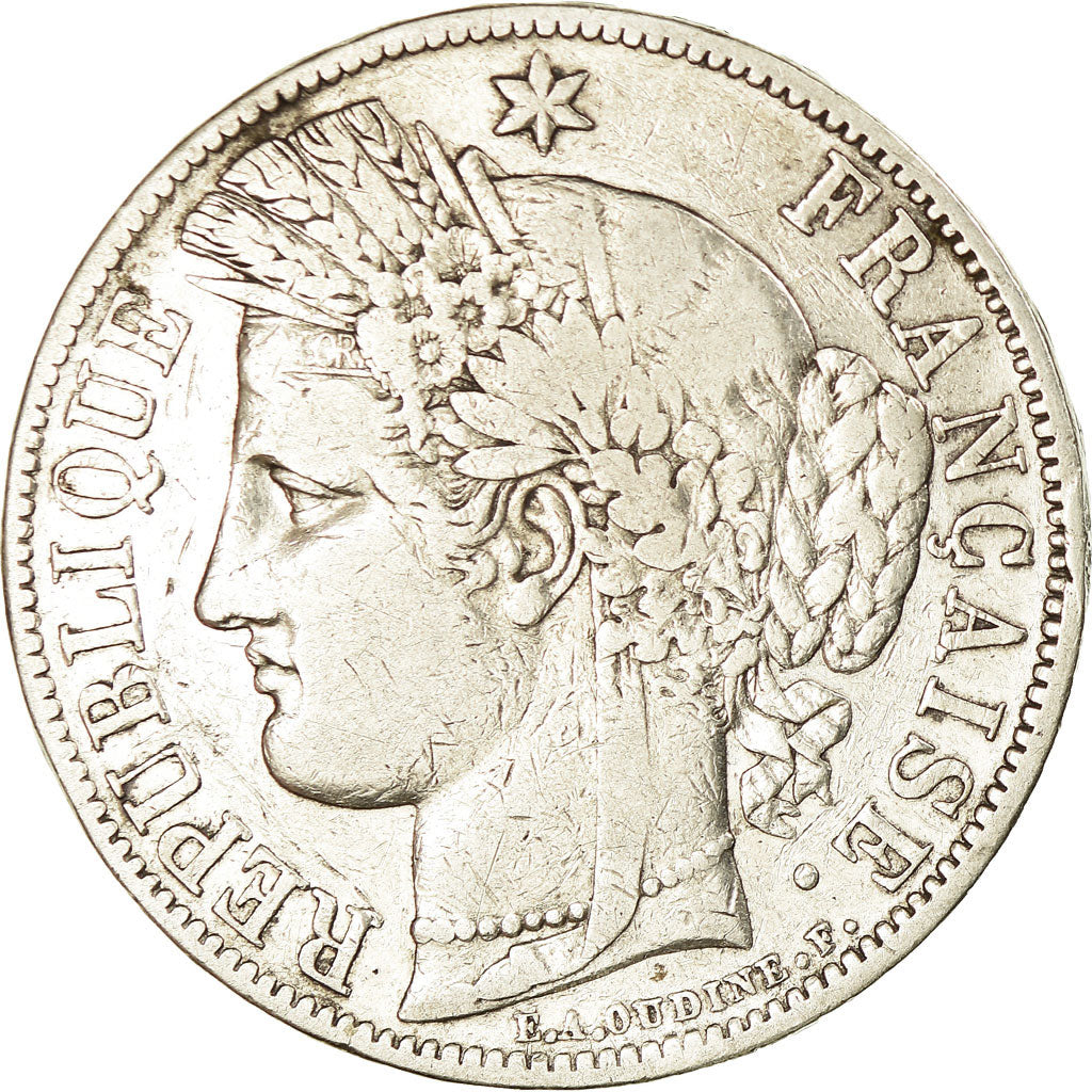 Coin, France, Cérès, 5 Francs, 1850, Paris, VF(30-35), Silver, KM:761.1