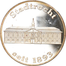 Allemagne, Médaille, 100 Jahre, Stadt Stockerau, Geography, 1993, SUP, Argent