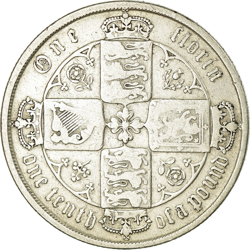 Coin, Great Britain, Victoria, Florin, Two Shillings, 1871, London, VF(30-35)