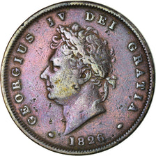 Coin, Great Britain, George IV, Penny, 1826, VF(30-35), Copper, KM:693
