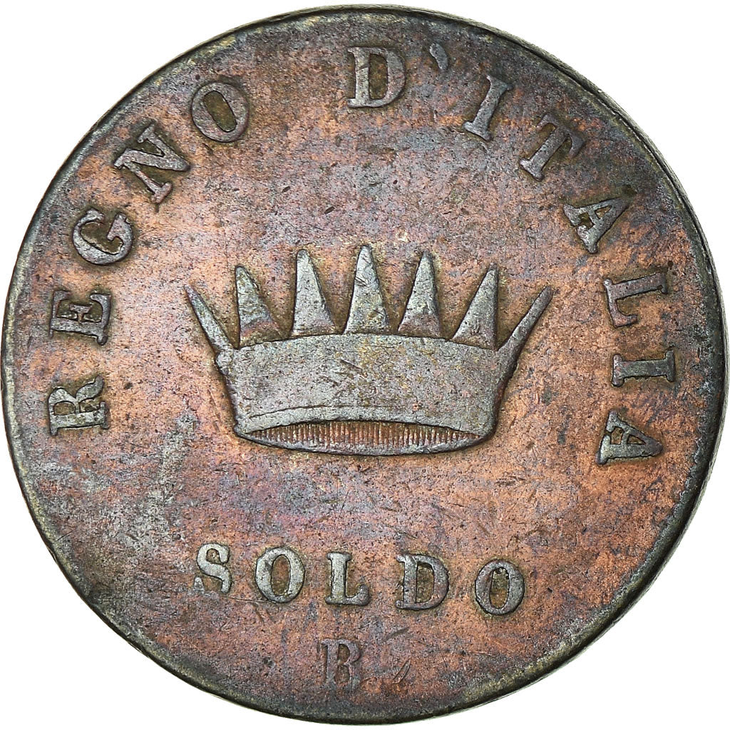 Moneda, Estados italianos, KINGDOM OF NAPOLEON, Napoleon I, Soldo, 1807