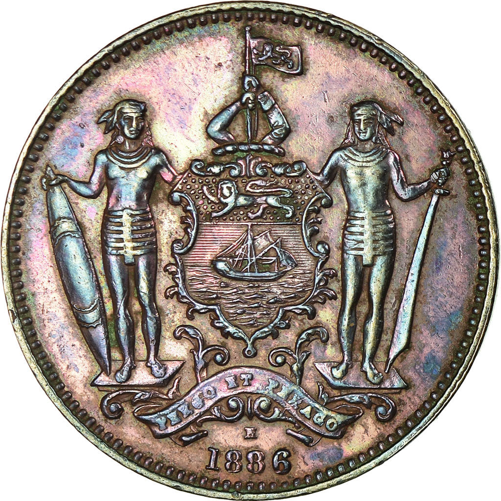 Coin, BRITISH NORTH BORNEO, Cent, 1886, Heaton, Birmingham, EF(40-45), Bronze