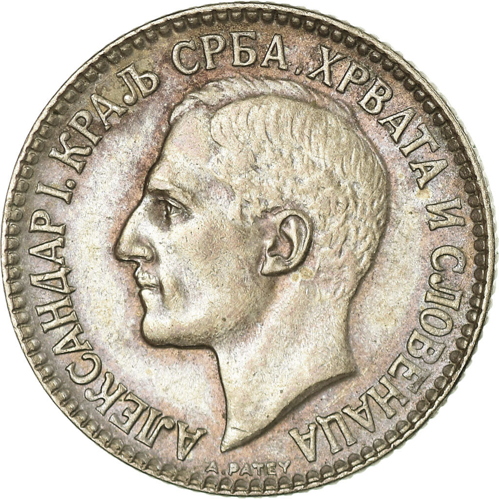 Coin, Yugoslavia, Alexander I, Dinar, 1925, Poissy, MS(60-62), Nickel-Bronze