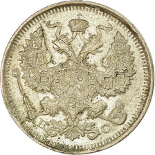 Coin, Russia, Nicholas II, 20 Kopeks, 1916, AU(50-53), Silver, KM:22a.2