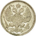 Coin, Russia, Nicholas II, 20 Kopeks, 1916, AU(50-53), Silver, KM:22a.2