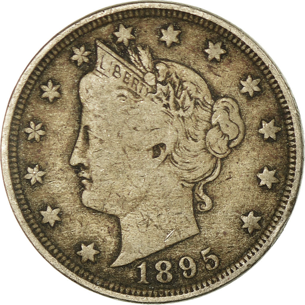 Munten, Verenigde Staten, Liberty Nickel, 5 Cents, 1895, U.S. Mint