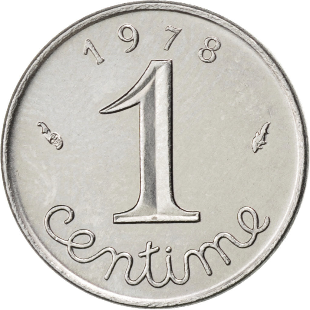 FRANCE, Épi, Centime, 1978, Paris, KM #928, AU(55-58), Stainless Steel, 15, ...