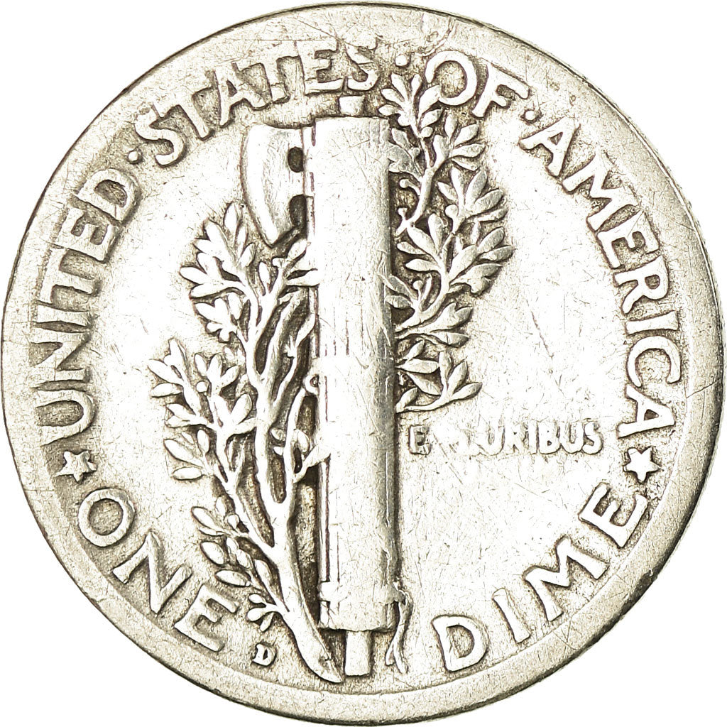 Coin, United States, Mercury Dime, Dime, 1919, U.S. Mint, Philadelphia