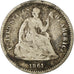 Vereinigte Staaten, Seated Liberty Half Dime, 1861, Philadelphia, VF, KM:91