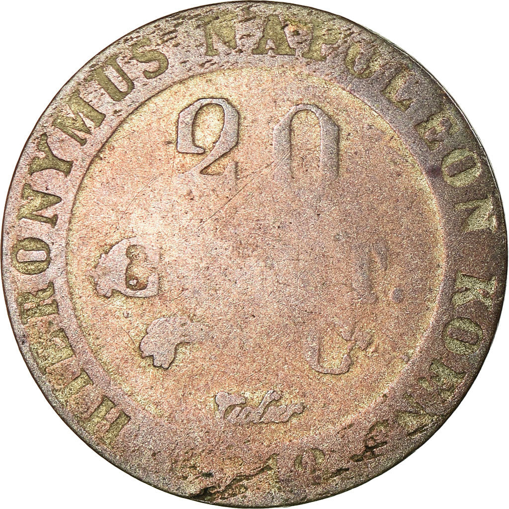 Coin, German States, WESTPHALIA, Jerome, 20 Centimes, 1812, Cassel, VF(20-25)