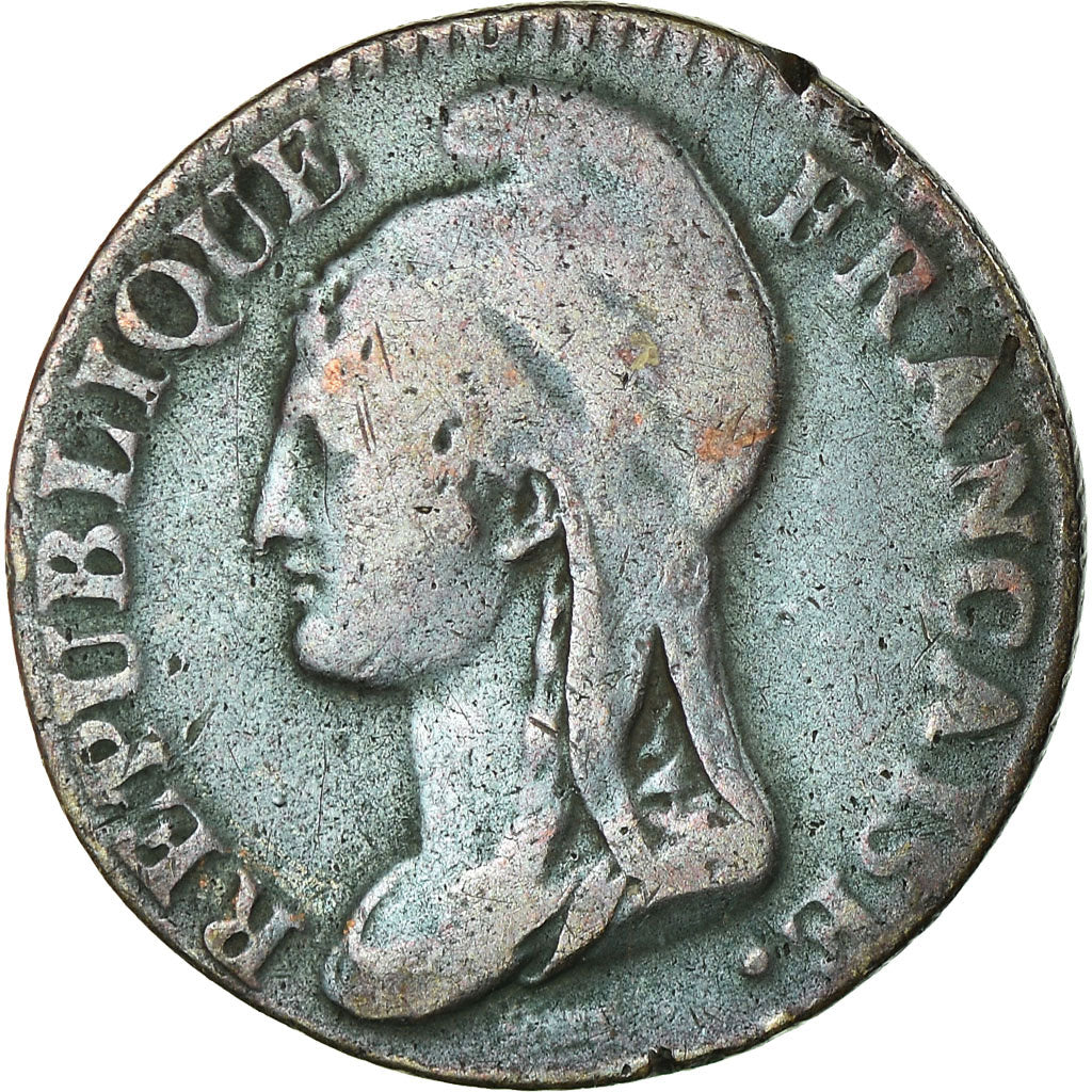 Coin, France, Dupré, 5 Centimes, AN 4, Paris, VF(20-25), Bronze, KM:635.1