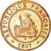 Coin, FRENCH INDO-CHINA, Cent, 1887, Paris, MS(63), Bronze, KM:1, Lecompte:39