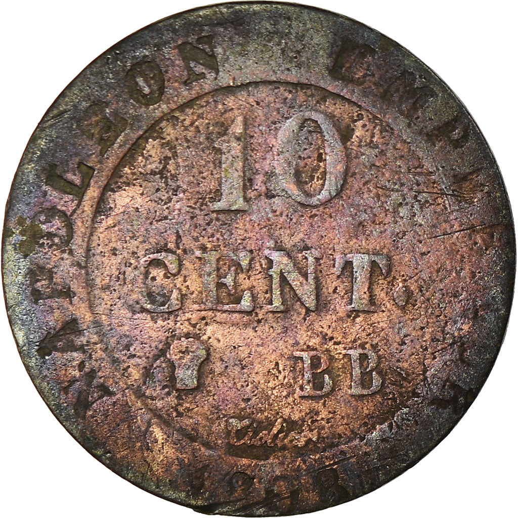 Coin, France, Napoléon I, 10 Centimes, 1808, Strasbourg, VF(20-25), Billon