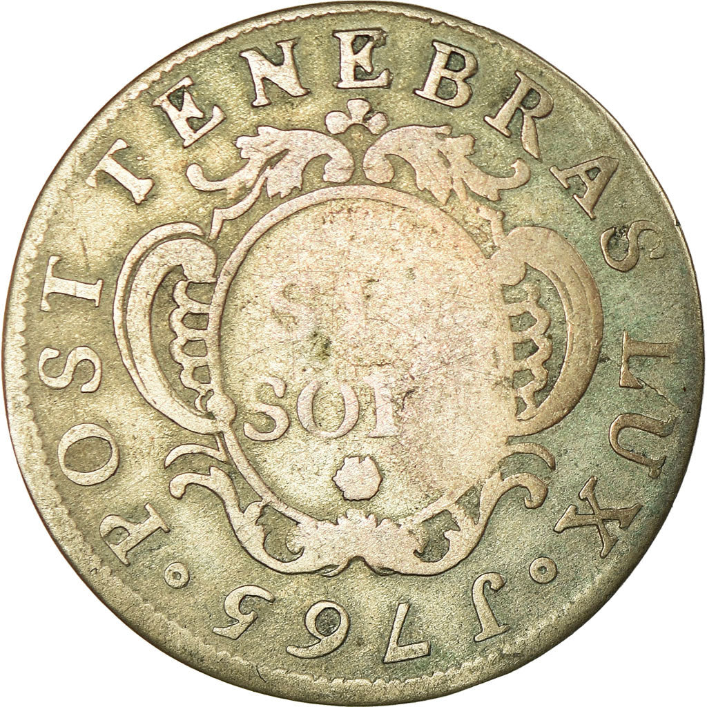 Coin, SWISS CANTONS, GENEVA, 6 Sols, 1765, VF(30-35), Billon, KM:82