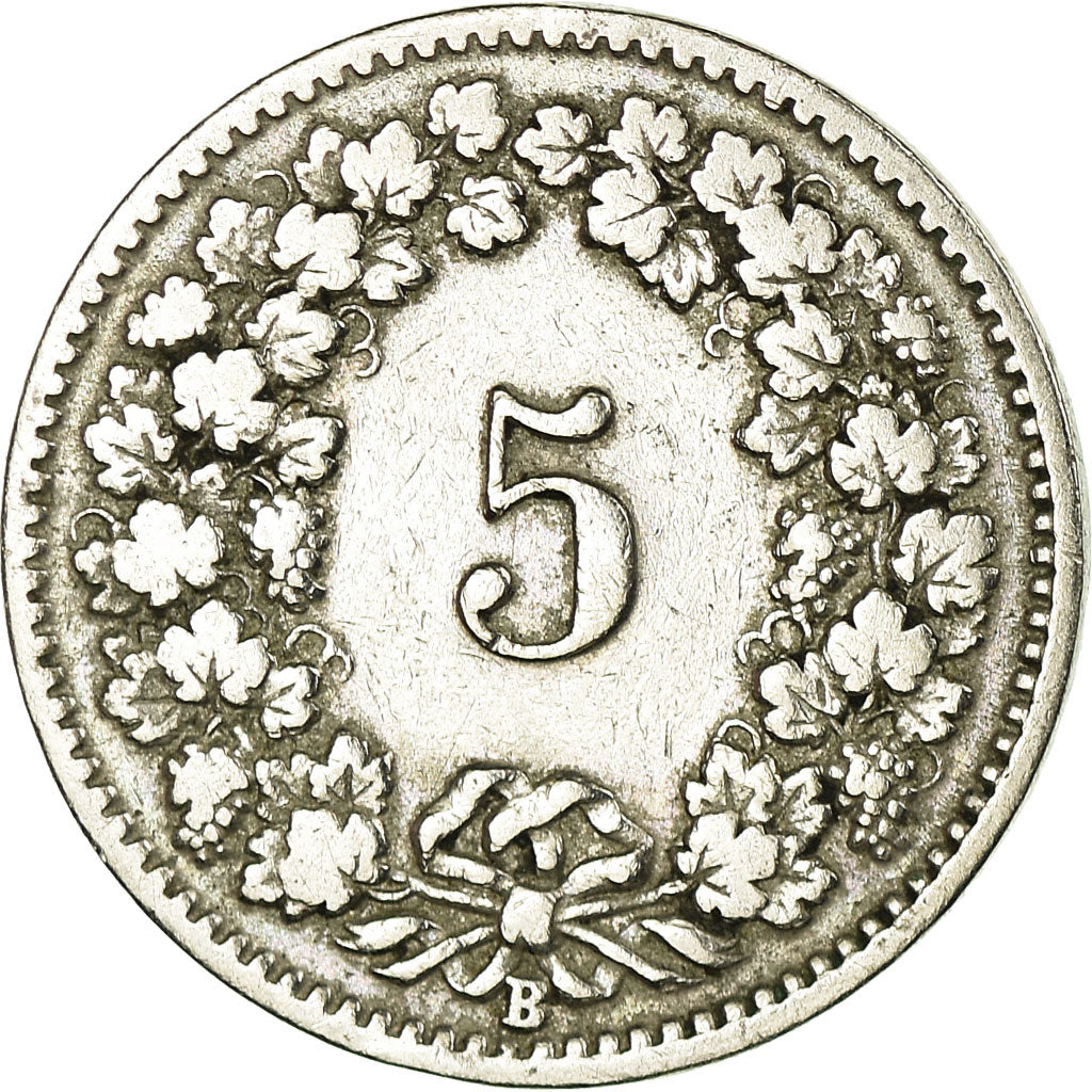 Coin, Switzerland, 5 Rappen, 1900, Bern, EF(40-45), Copper-nickel, KM:26