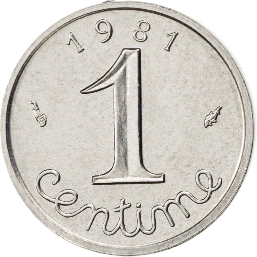 FRANCE, Épi, Centime, 1981, Paris, KM #928, MS(63), Stainless Steel, 15, Gadoury