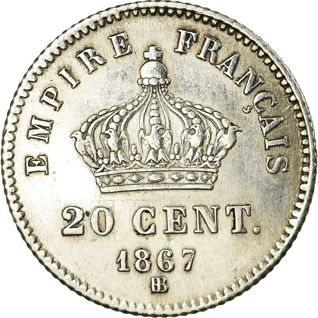 Coin, France, Napoleon III, Napoléon III, 20 Centimes, 1867, Strasbourg