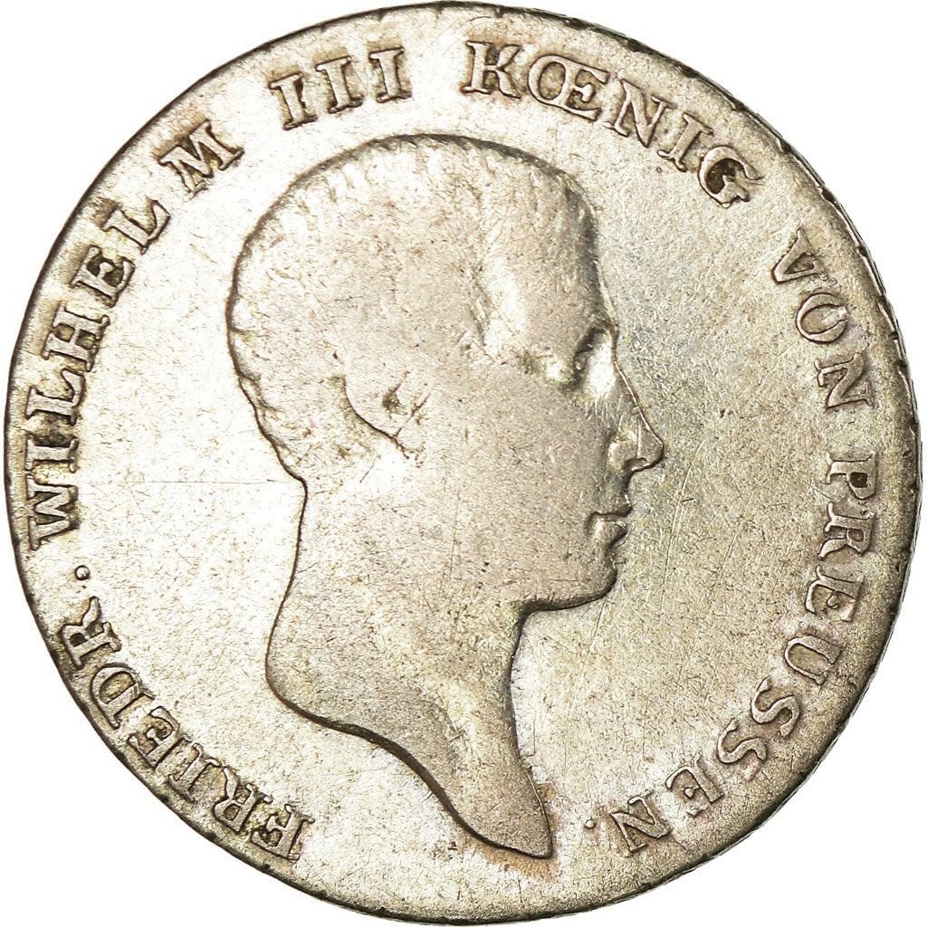 Monnaie, Etats allemands, PRUSSIA, Friedrich Wilhelm III, 1/6 Thaler, 1816