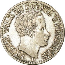 Monnaie, Etats allemands, PRUSSIA, Friedrich Wilhelm III, 1/6 Thaler, 1828