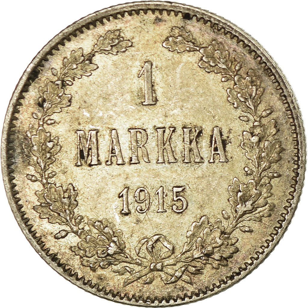 Coin, Finland, Nicholas II, Markka, 1915, Helsinki, MS(60-62), Silver, KM:3.2