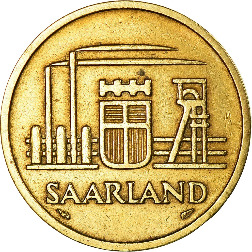 Coin, SAARLAND, 50 Franken, 1954, Paris, EF(40-45), Aluminum-Bronze, KM:3