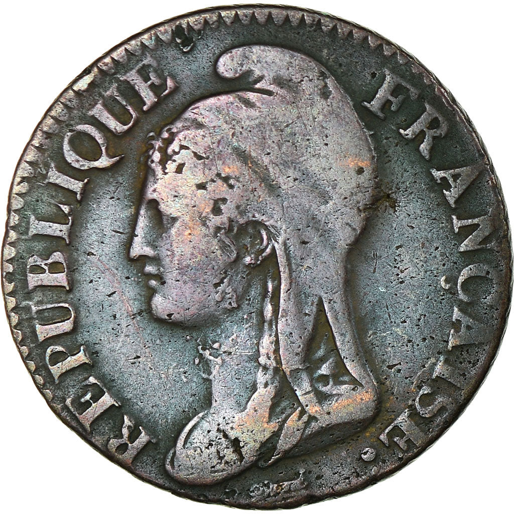 Coin, France, Dupré, 5 Centimes, AN 4, Paris, VF(20-25), Bronze, KM:635.1