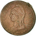 Moneda, Francia, Dupré, Decime, 1799, Metz, BC+, Bronce, KM:644.2, Gadoury:187a