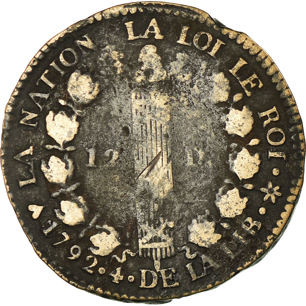 Munten, Frankrijk, Louis XVI, 12 deniers français, 12 Deniers, 1792