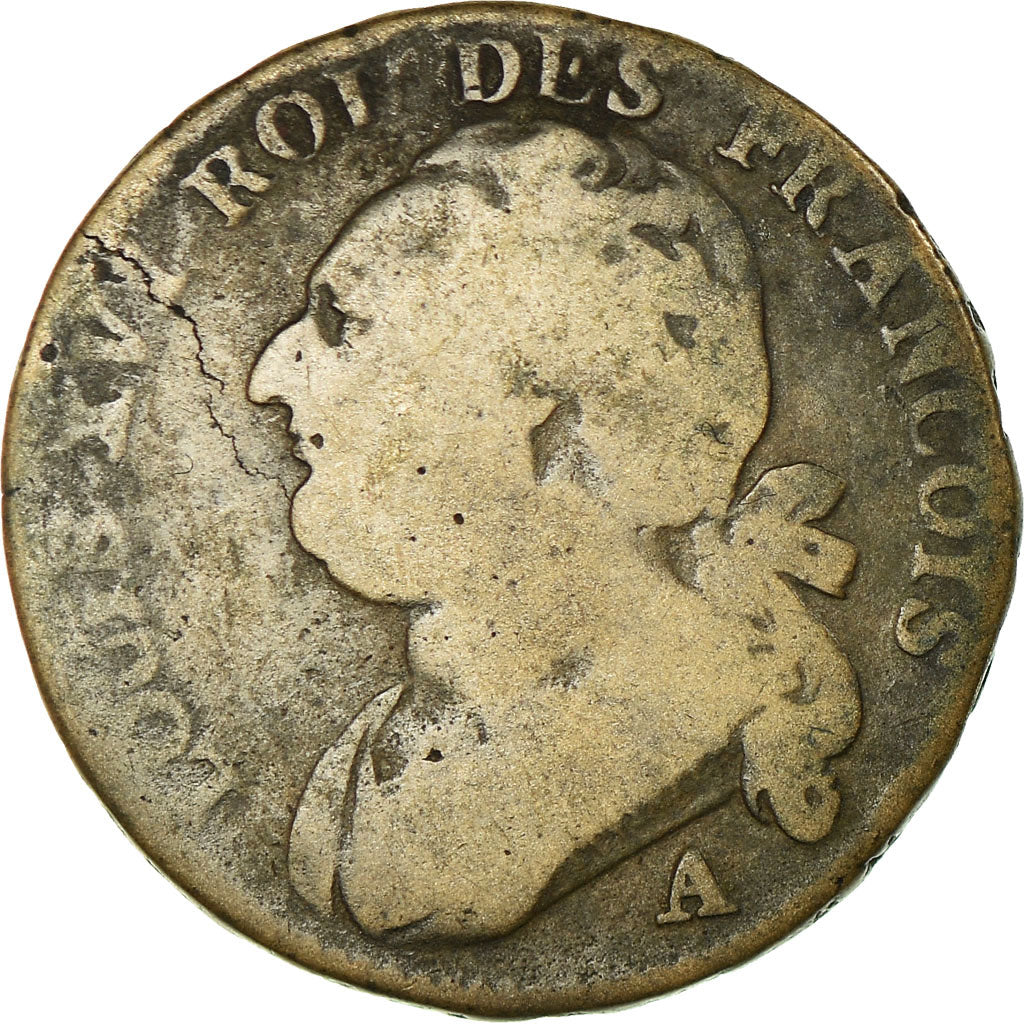 Monnaie, France, 12 deniers françois, 12 Deniers, 1791, Paris, TB, Bronze