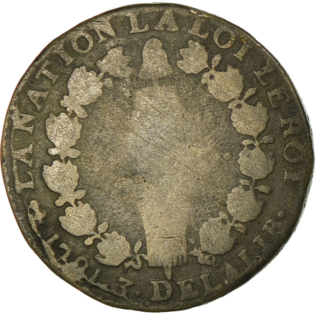 Moneta, Francia, 12 deniers françois, 12 Deniers, 1791, Paris, MB, Bronzo