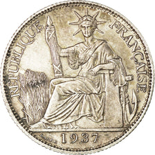Moneta, FRANCUSKIE INDOCHINY, 20 Cents, 1937, Paris, AU(55-58), Srebro, KM:17.2