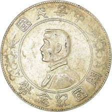 Münze, Republik China, Dollar, Yuan, 1927, VZ, Silber, KM:318a.1